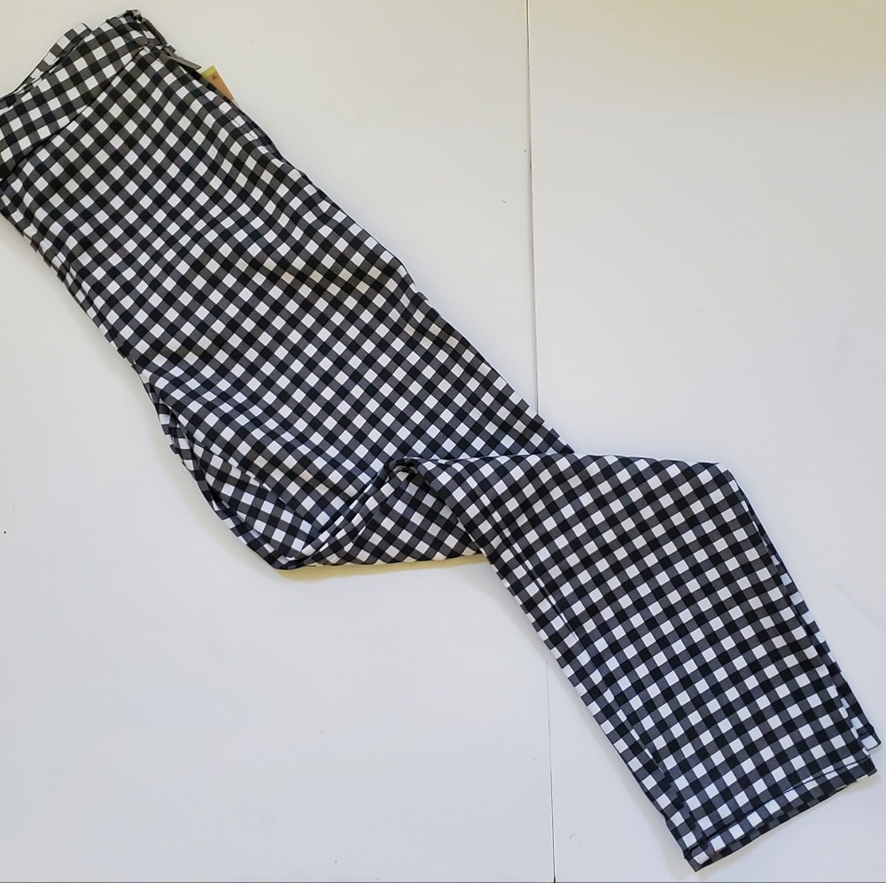 RACHEL Rachel Roy GINGHAM SLIM-LEG PANTS